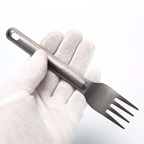 1pc Light Weight Titanium Spoon Fork For Outdoor Camping Tablewar^Z0 - Picture 7 of 12