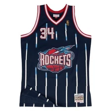 Mens Mitchell & Ness NBA Swingman Road Jersey Rockets 96 Hakeem Olajuwon
