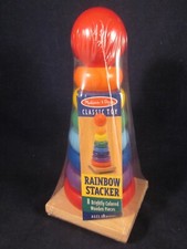 Melissa  Doug Wooden Rainbow Stacker 576  NEW in SHRINKWRAP