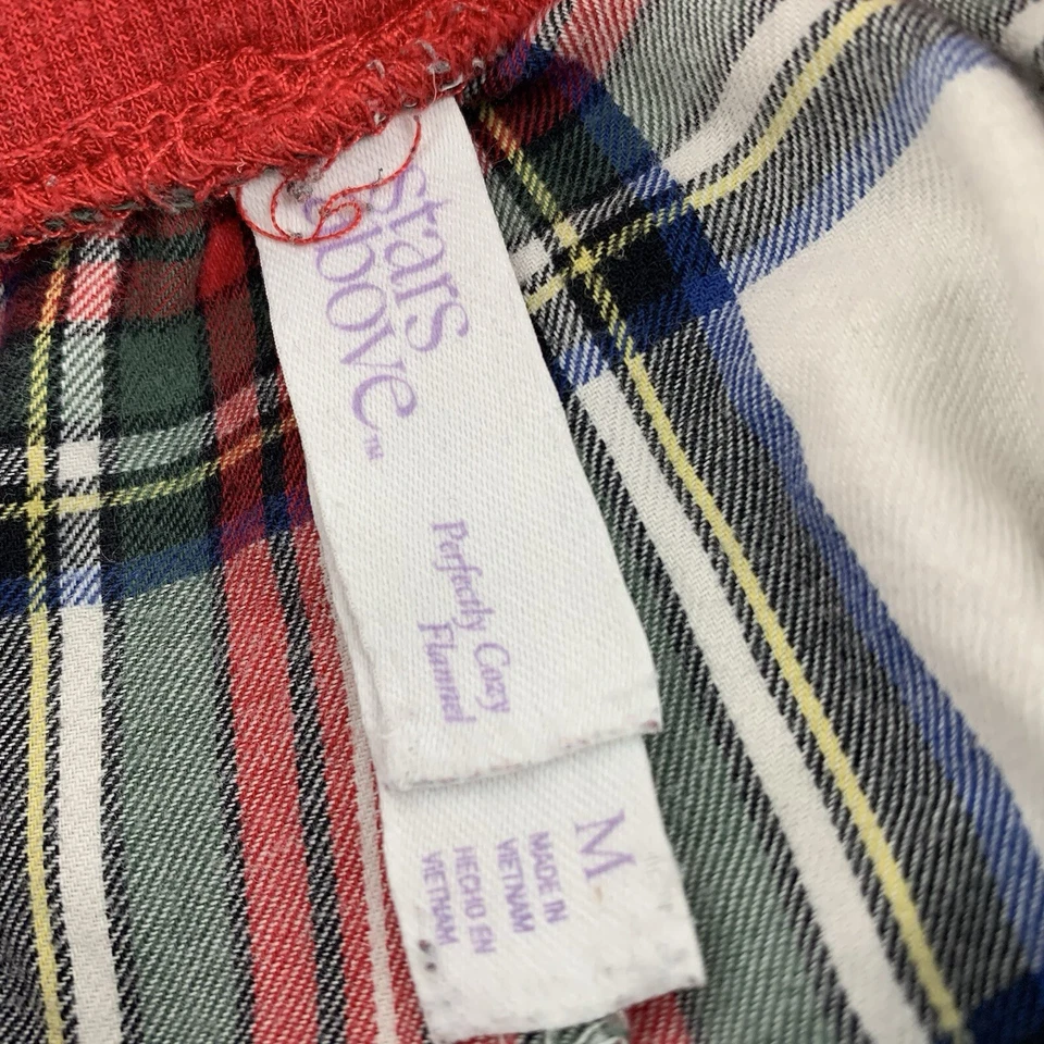 Pantalones para dormir Stars Above Plaid perfectamente acogedores talla mediana para mujer rojo blanco M Foto 3 de 4