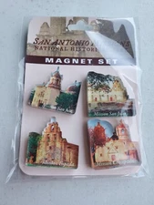 San Antonio Missions National Historic Park Souvenir Magnets Texas Set Of 4 New 