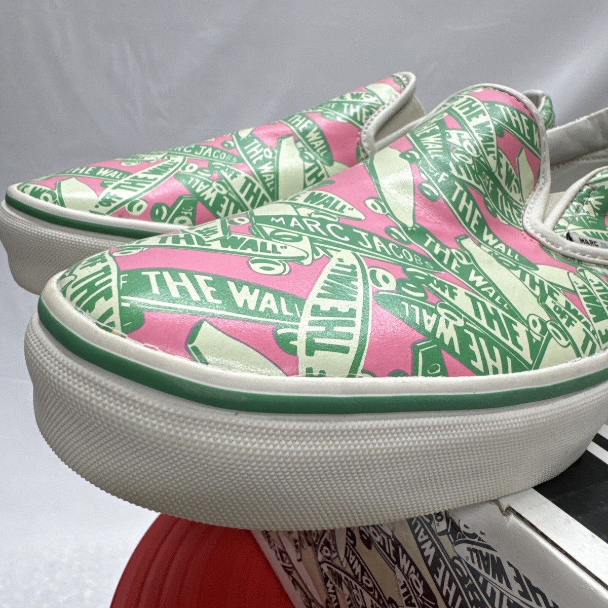 MARC JACOBS×VANS スニーカー MARC JACOBS X VANS CLASSIC SLIP ON LOGO SKATE SHOE SNEAKERS