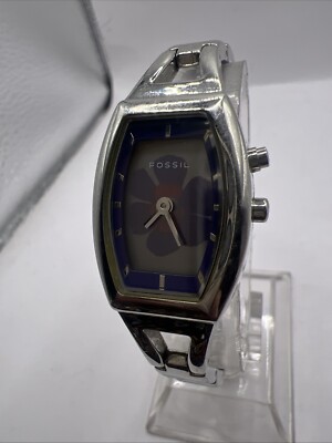 Rare Fossil Big Tic Women's Watch Purple Flower Face Changing | eBay