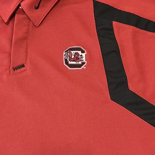 Nike South Carolina Gamecocks Polo Shirt SEC Football Red NikeFIT Size XL - Picture 3 of 11