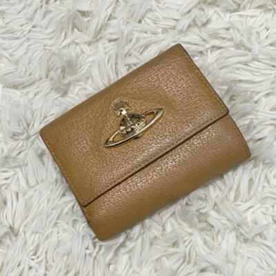 Vivienne Westwood Tri-Fold Wallet Rare Color Orb Leather Excellent