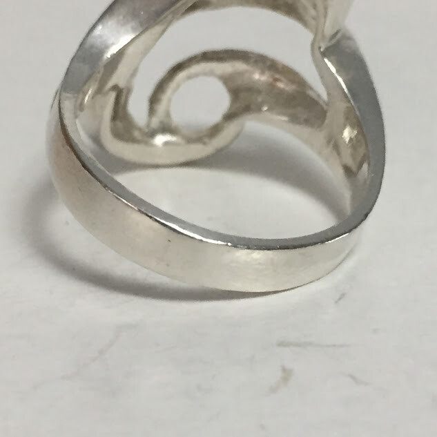 Sterling Silver Scrollwork Ring Size 8 - image 8