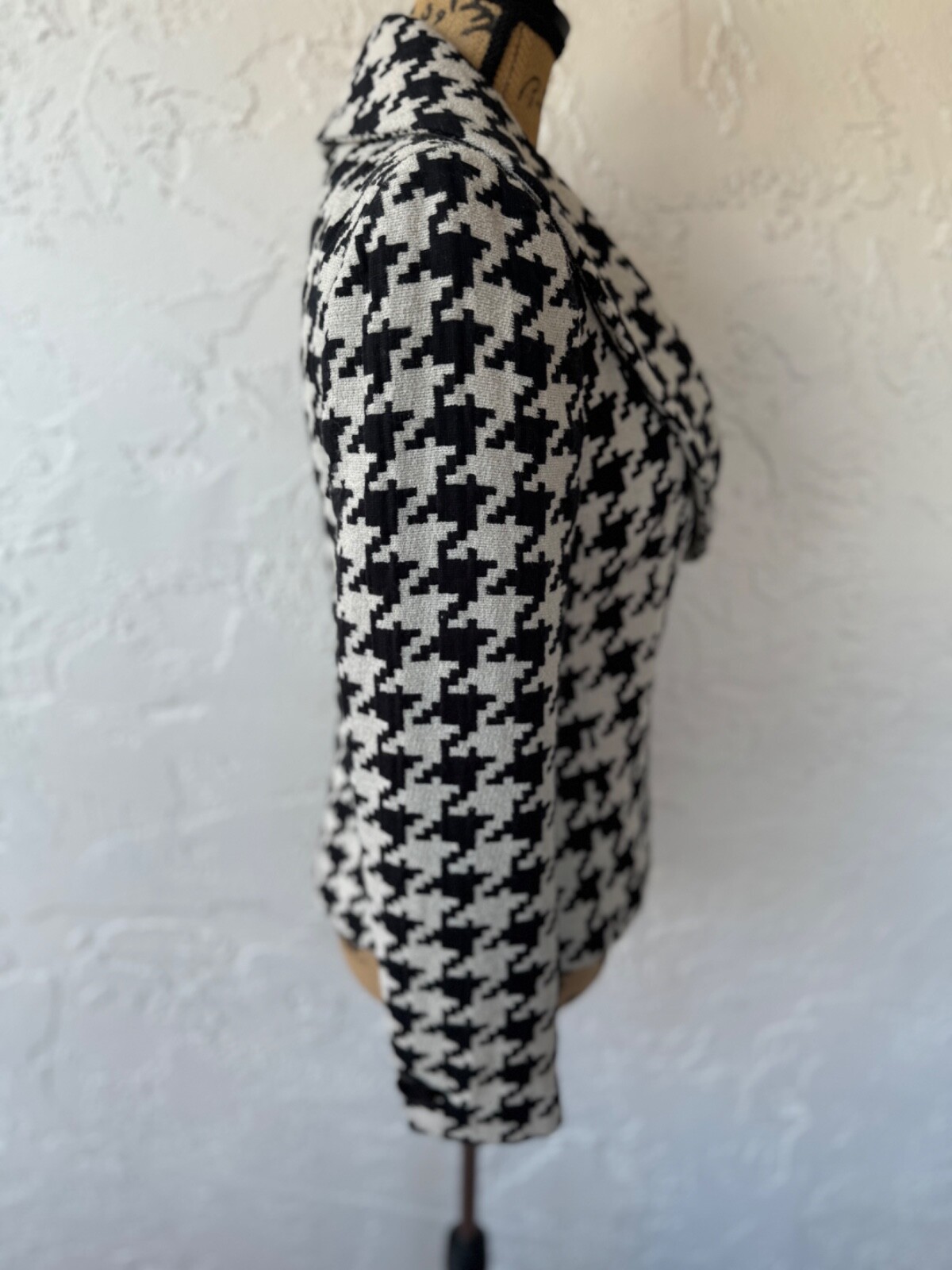 Ellen Tracy black/ white houndstooth pattern jack… - image 11