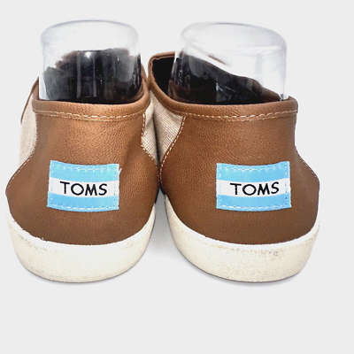 Leather Toms Avalon Mens Toms Avalon Toffee W/ Weave Inset Slip On