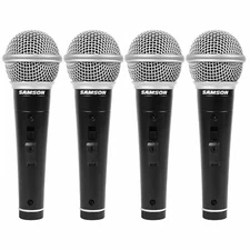 Handheld Dynamic DJ Pro Audio Vocal Karaoke Microphones Mic Four Pack