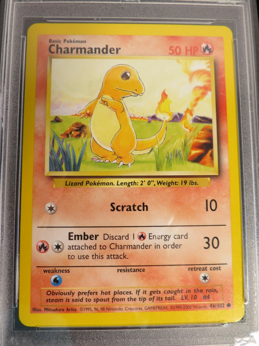 【ARS AU 真贋鑑定】英語版ヒトカゲ Charmander 46/102 Pokemon Charmander 46/102 PSA 10 Gem Mint 4th Print 1999-2000 Base