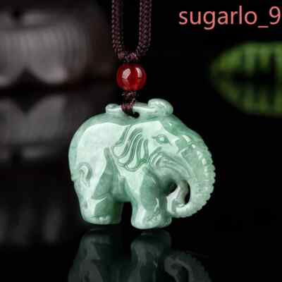 Elephant Charm Emerald Elephant Necklace Jade Elephant