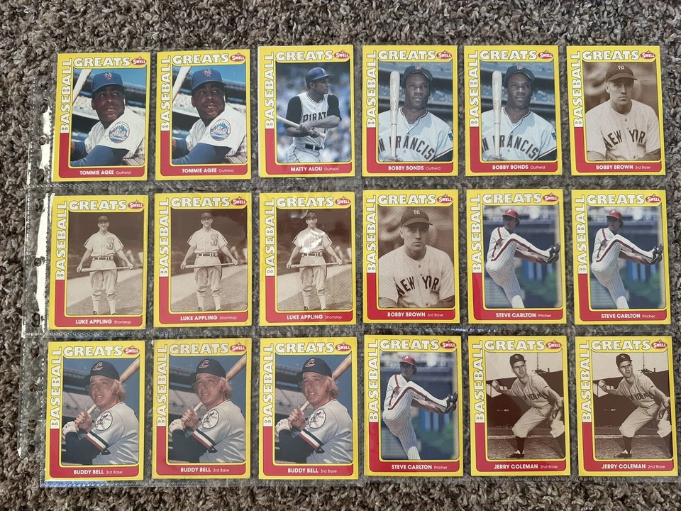Lot of 142 1990 Swell Baseball Greats Cards Vintage MLB Classic - Image 3 of 4