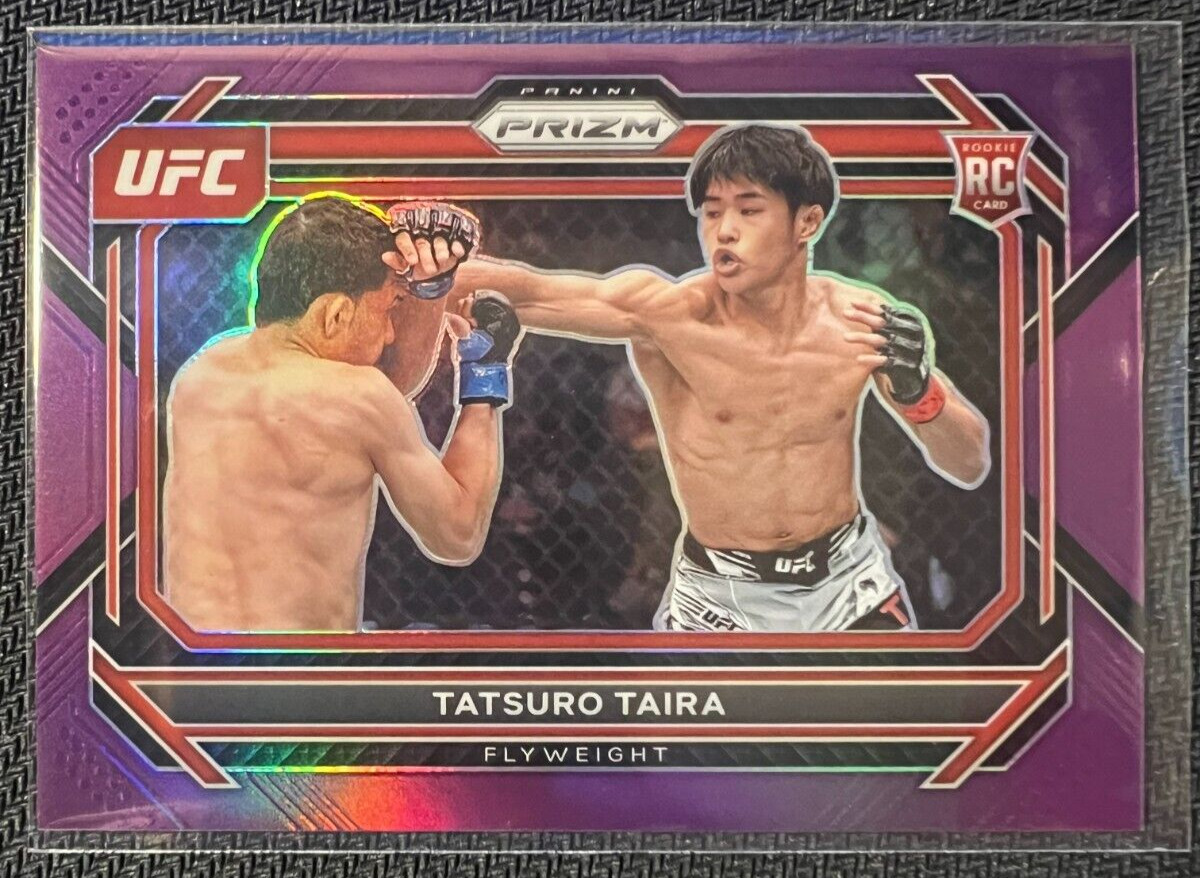 2023 PANINI PRIZM UFC TATSURO TAIRA RC /149 PURPLE PRIZM ROOKIE #23 SP