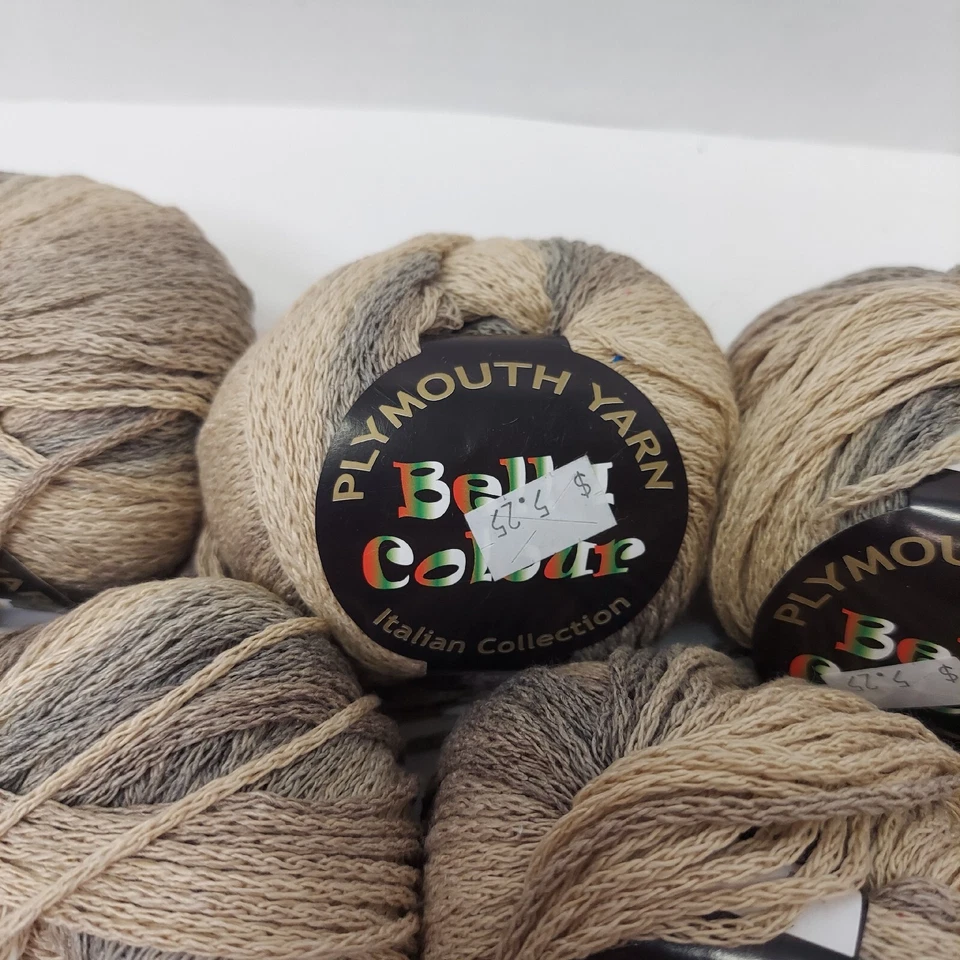 10 Bolas Plymouth Hilo Belle Color Colección Italiana Mezcla Algodón Marrón Tostado Foto 2 de 4