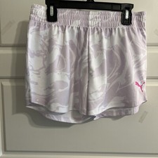 Girls Puma Shorts Pink Color Puma White Size Large