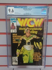 WCW WRESTLING #4 (Malrvel Comics, 1992) CGC Graded 9.6 ~ WHITE Pages