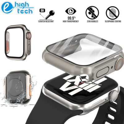 For Apple Watch Series 9 8 7 6 5 SE 44/45 Full Case Screen Cover Change To Ultra
