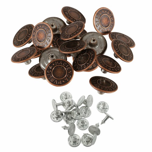 14/19/25mm Jeans Button Hammer on Denim Replacement for Jacket Trouser 10-100pcs - Picture 8 of 25