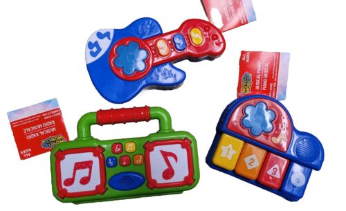 Educational Musical Piano, Guitar Toy, and Jam box, songs & sound, Set of #3 - Picture 1 of 5