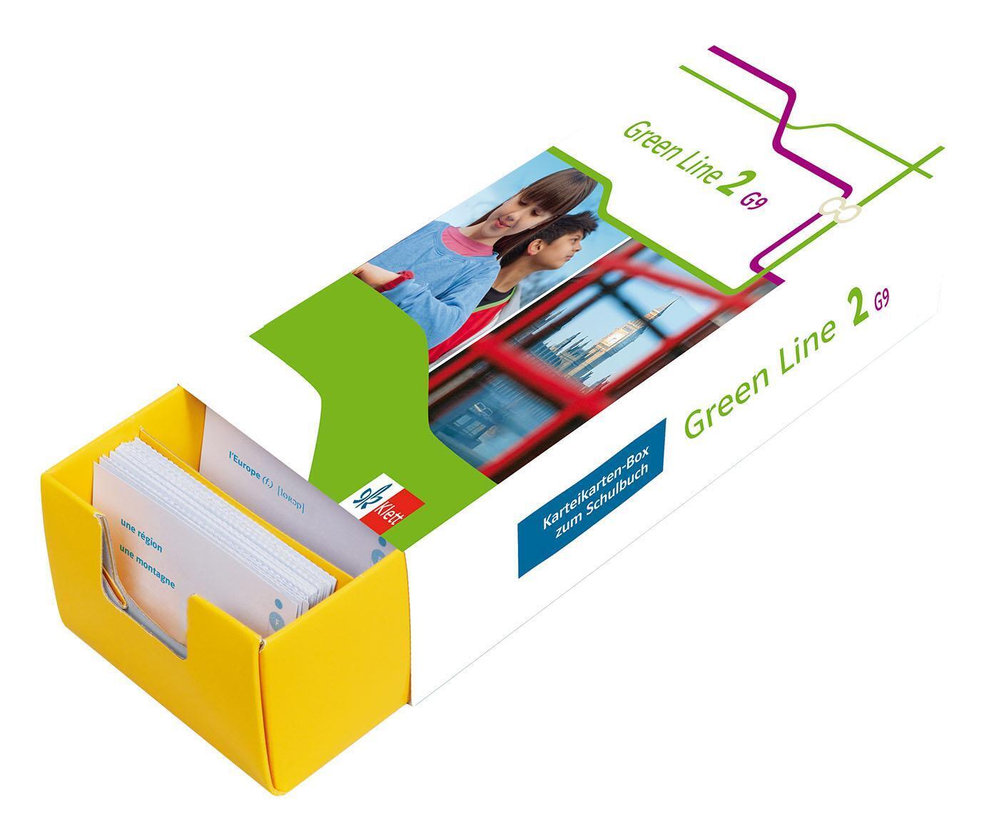 Thumbnail - Green Line 2. Vokabel-lernbox (g9) | Karteikarten-box Zum Schulbuch |