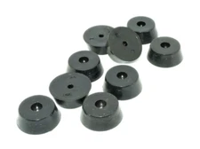 1 1/4” x 1/2” D X H  Rubber Feet w Washer  Rubber Bumpers  Various Package Sizes