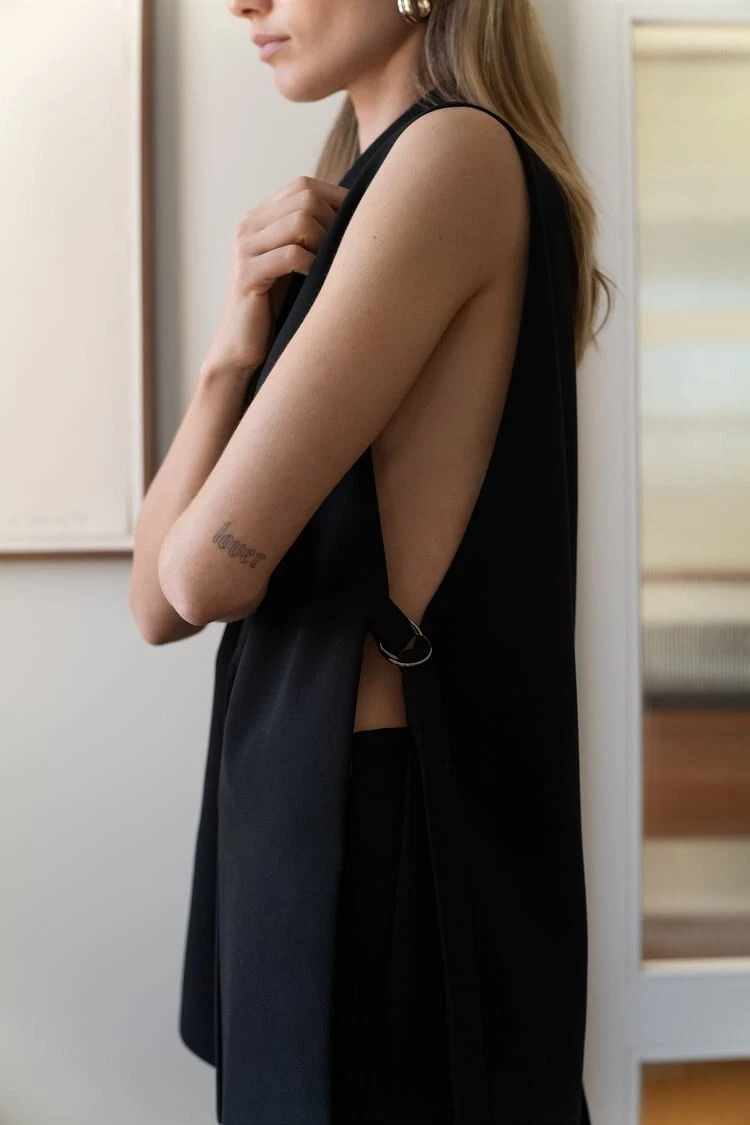 Zara long waistcoat with best sale vent