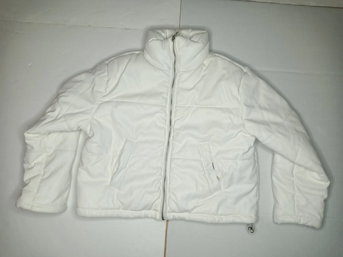 Fashion Nova Jacket White Jacket Coat with Pockets Adult Size