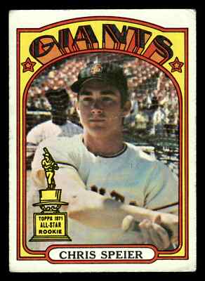 1972 Topps #165 Chris Speier - San Francisco Giants (Low Grade)