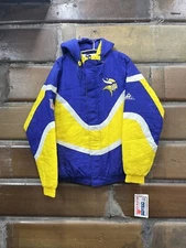 Vintage Minnesota Vikings NFL Apex One Pro Line Wave Coat Jacket Size Large NWT