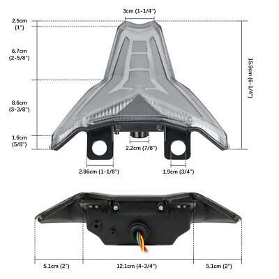 LED Integrated Brake Stop Tail ight Turn Signal For Kawasaki