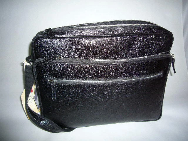 LUCALDO Black Leather Men Crossbody Messenger Bag made in Florence, NWT  $515.00 | eBay