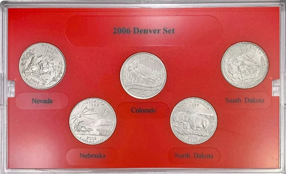 2006 Denver Mint Edition 5-Coin State Quarter BU Set w/ COA - Image 2 of 4