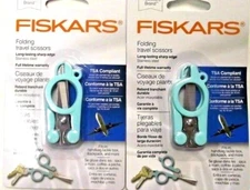Fiskars Folding Travel Scissors TSA Approved 2 Pair 195160