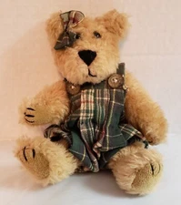 Boyd's Bears Miniature Bear Brown Articulated Joints 6x4x2 in. Overalls Remove