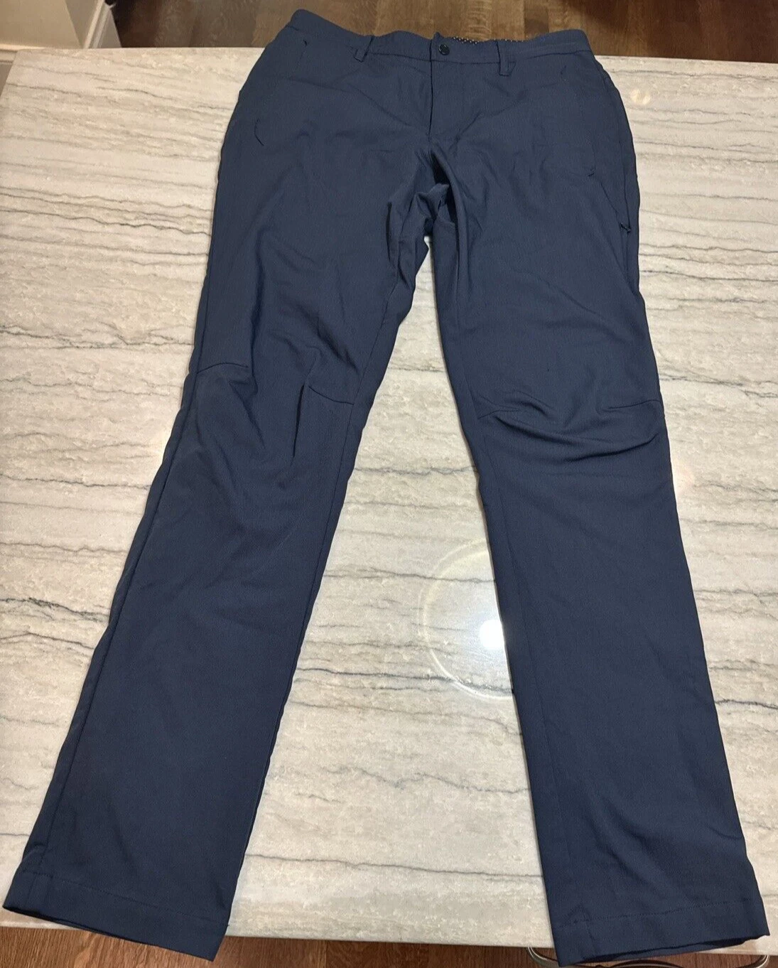 Lululemon Pants Mens 33 x 33 Blue ABC Chino Slim Tapered Golfer Golfing Stretch