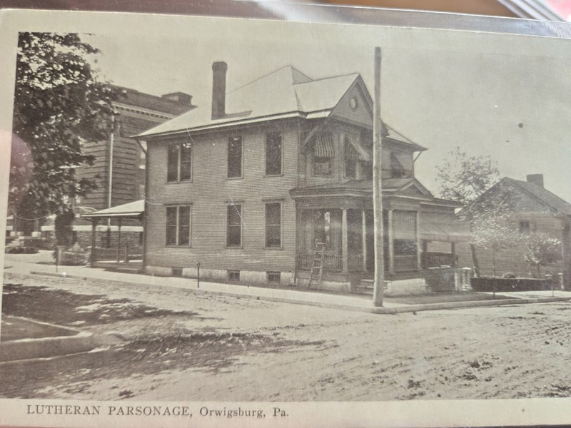 Vintage Orwigsburg PA Postcard 1920 Schuylkill Co. Lutheran Parsonage