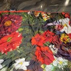 The Met Multicolor Floral Satin Silk Square Scarf w/ Logo Accent Women's — photo 5