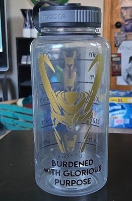 Nalgene 32oz Wide Mouth Reusable Water Bottle Loki Comic Book Theme