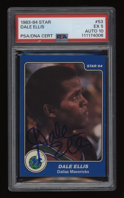 1983-84 Dale Ellis PSA 5 Star Basketball Auto Autograph SP Rookie Rc #53 POP2