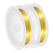 2PCS 20 Gauge Copper Wire for Jewelry Making Beading Wire Gold,10FT