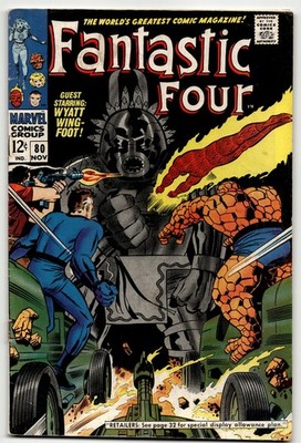 Fantastic Four #80 Marvel Wyatt Wingfoot Klaw Silver Age 1968