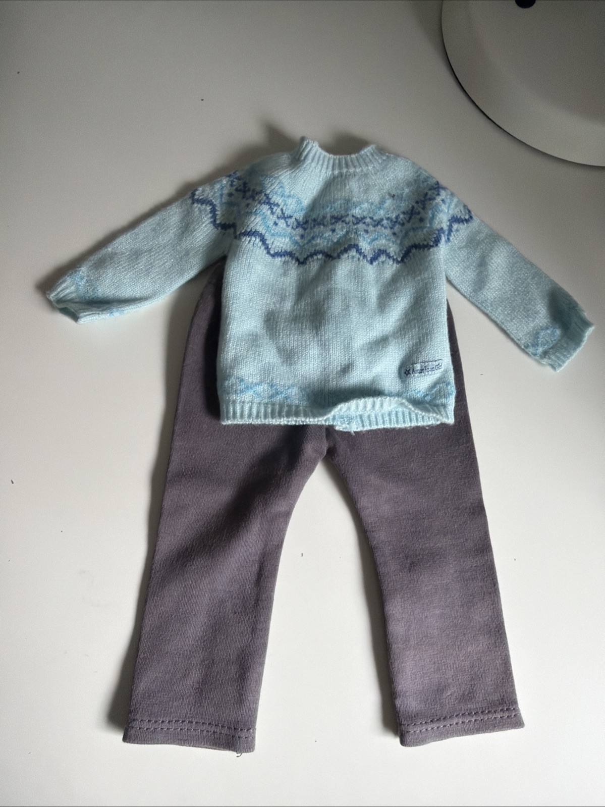 American Girl Doll 18" Frosty Fair Isle Sweater Leggings Pan