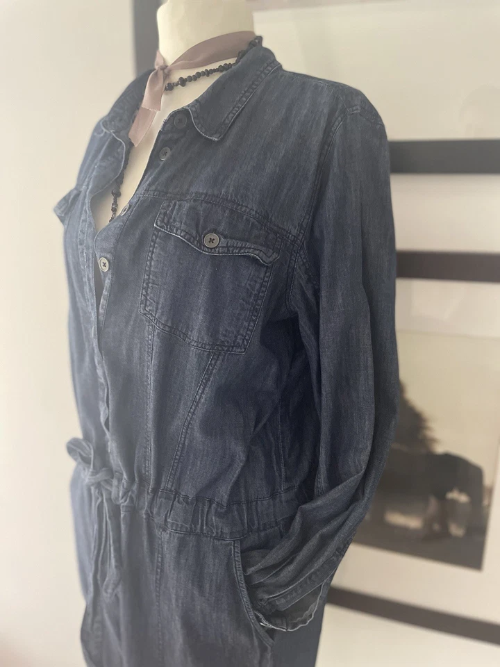 KAFFE 🌸 Traum JEANS OVERALL Gr 44 2XL BLAU mit Bindeband TOP ZUSTAND! - Bild 4 von 4