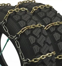 Titan Alloy Square Link Tire Chains Dual CAM On Road Ice/Snow 7mm 12-22.5