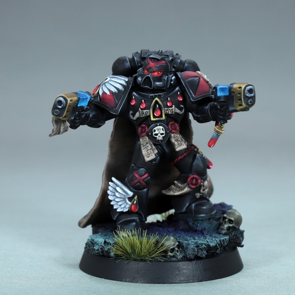 Pintado Compañía de la Muerte Sargento Ángeles Sangrientos Veterano Miniatura Warhammer 40k osl