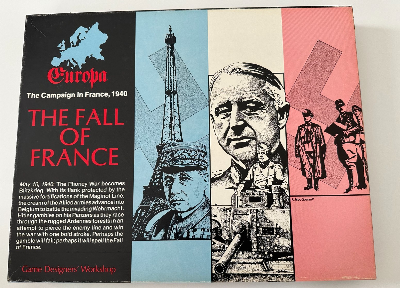 Wargame original GDW The Fall of France Europa Serie de plateau carton neuf