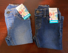 2 PAIR NEW Garanimals Boy's Slim Fit Boot Cut Blue Jeans Size 12M NWT Denim