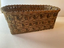 Antique North Eastern American Woodlands Potato Stamped Basket
