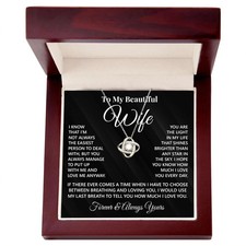 To My Beautiful Wife Necklace From Husband, Gift For Her, Anniversary Gift Ideas