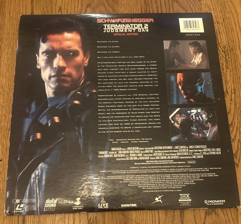 Terminator 2 Judgement Day 1991 Laserdisc Arnold Schwarzenegger - Image 2 of 3